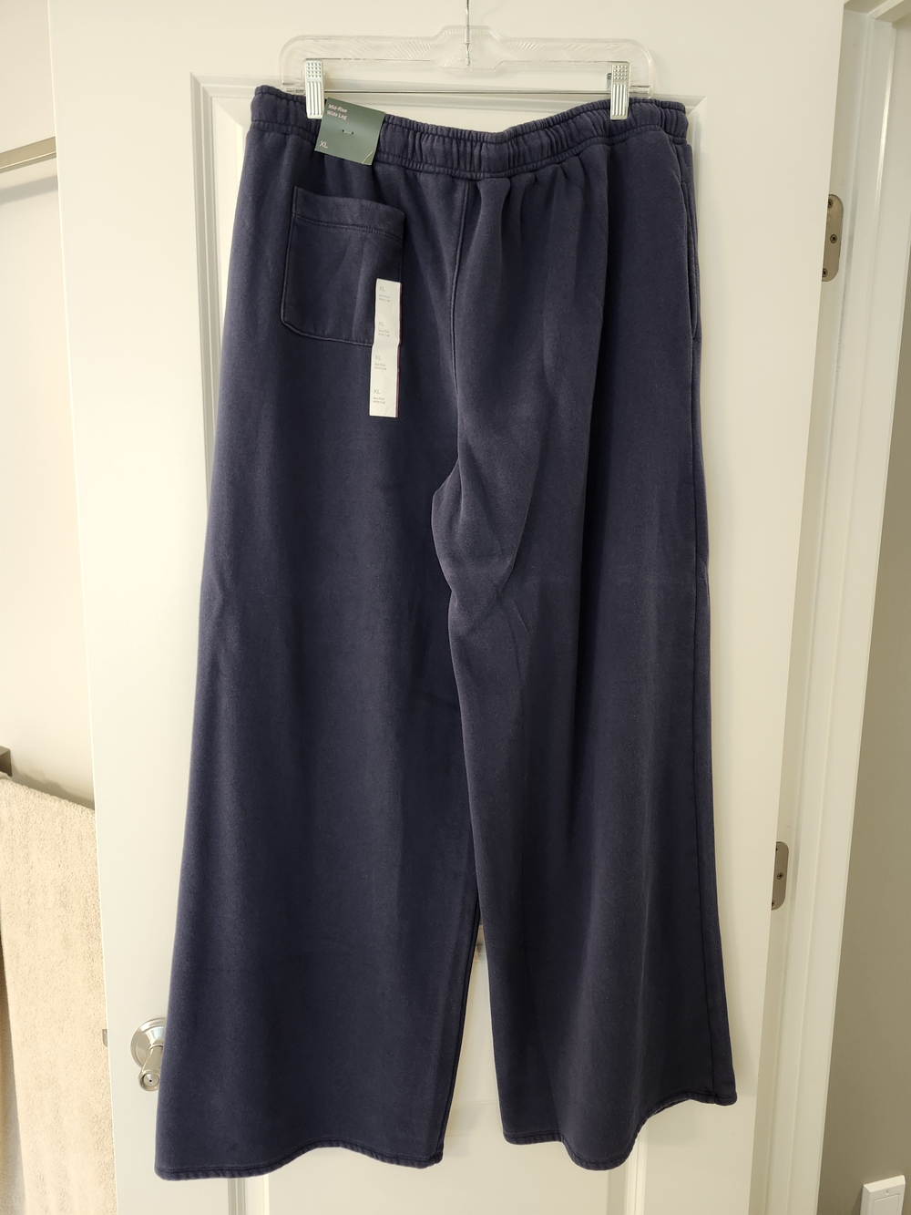 Wild Fable Wide Leg Fleece Sweatpants XL Navy Drawstring NWT - Picture 6 of 8